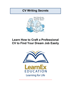 CV Writing Secrets Learn How to Craft a Professional