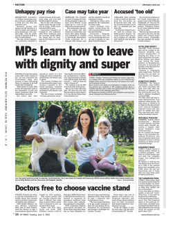 MPs learn how to leave with dignity and super