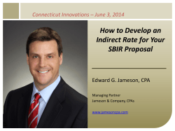 How to Develop an Indirect Rate for Your SBIR Proposal
