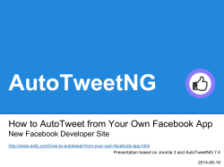 AutoTweetNG How to AutoTweet from Your Own Facebook App