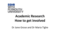 Academic Research How to get involved
