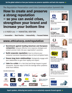 How to create and preserve a strong reputation strengthen your brand and