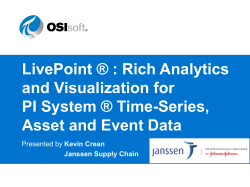LivePoint ® : Rich Analytics and Visualization for PI System ® Time-Series,