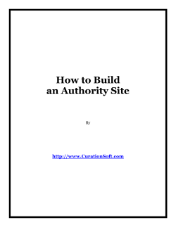 How to Build an Authority Site