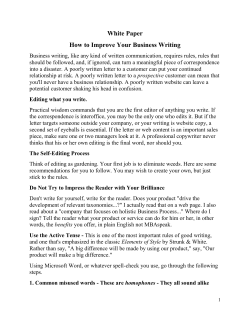 White Paper How to Improve Your Business Writing