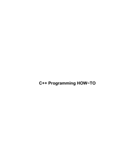 C++ Programming HOW−TO