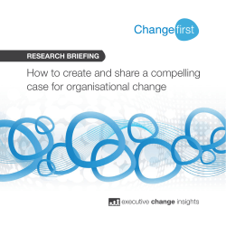How to create and share a compelling case for organisational change