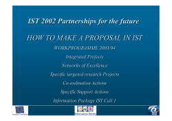 IST 2002 Partnerships for the future