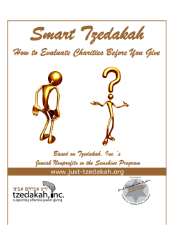 Smart Tzedakah How to Evaluate Charities Before You Give