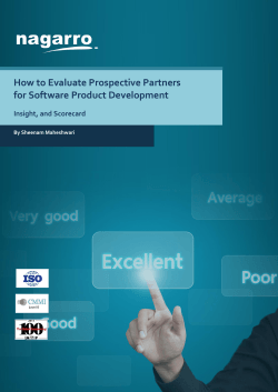 How to Evaluate Prospective Partners for Software Product Development Insight, and Scorecard
