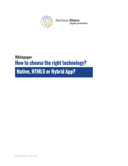 How to choose the right technology?  Native, HTML5 or Hybrid App? Whitepaper