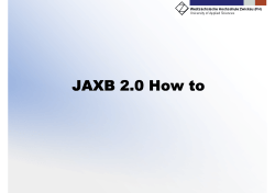 JAXB 2.0 JAXB 2.0 How How How to