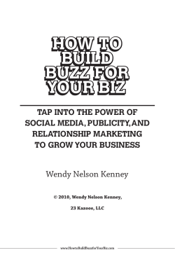 HoW To bUIlD bUZZ foR YoUR bIZ