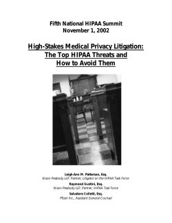 High-Stakes Medical Privacy Litigation: The Top HIPAA Threats and