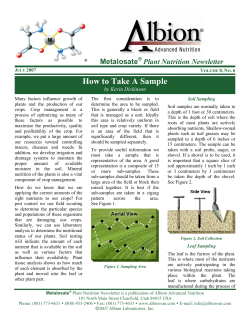 How to Take A Sample  Metalosate Plant Nutrition Newsletter