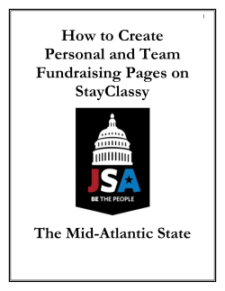 How to Create Personal and Team Fundraising Pages on StayClassy