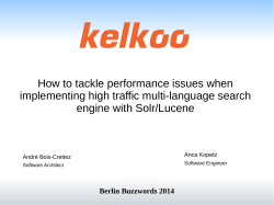 How to tackle performance issues when implementing high traffic multi-language search