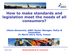 How to make standards and legislation meet the needs of all consumers?