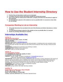 How to Use the Student Internship Directory