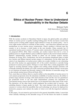 6 Ethics of Nuclear Power: How to Understand Behnam Taebi