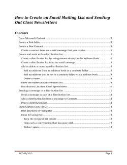 How to Create an Email Mailing List and Sending Contents