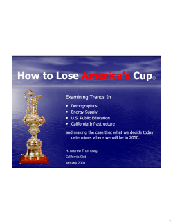 How to Lose Cup America’s Examining