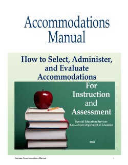 Accommodations Manual  How to Select, Administer,