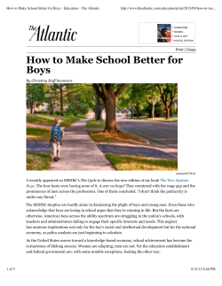 How to Make School Better for Boys - Education -...
