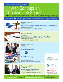 How to Conduct an Effective Job Search: NO COST