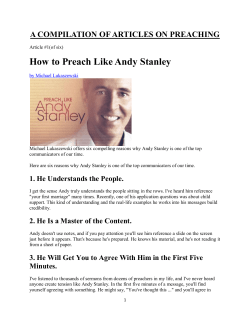 How to Preach Like Andy Stanley