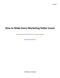 How to Make Every Marketing Dollar Count $19.99
