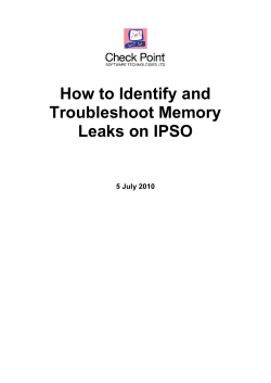 How to Identify and Troubleshoot Memory Leaks on IPSO