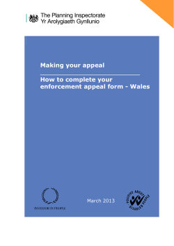 Making your appeal How to complete your enforcement appeal form - Wales
