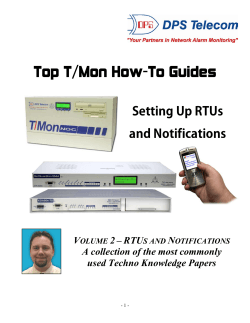 Top T/Mon How-To Guides Setting Up RTUs and Notifications