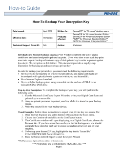 How-To Backup Your Decryption Key