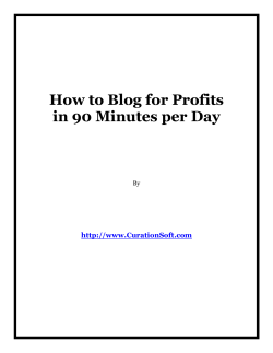 How to Blog for Profits in 90 Minutes per Day