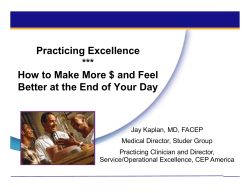 Practicing Excellence *** How to Make More $ and Feel B tt