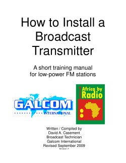 How to Install a Broadcast Transmitter