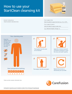 How to use your StartClean cleansing kit