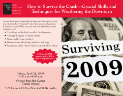 How to Survive the Crash—Crucial Skills and