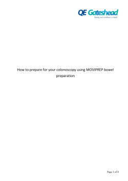 How to prepare for your colonoscopy using MOVIPREP bowel preparation
