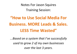 “How to Use Social Media For Business. MORE Leads &amp; Sales.