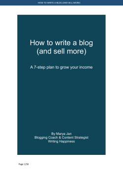 How to write a blog (and sell more)