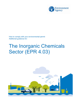 The Inorganic Chemicals Sector (EPR 4.03) Additional guidance for: