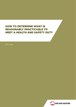 HOW TO DETERMINE WHAT IS REASONABLY PRACTICABLE TO MAY 2013