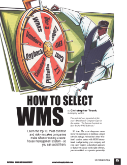 WMS HOW TO SELECT