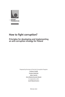 How to fight corruption? Principles for developing and implementing