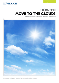 How to  move to tHe cloud?