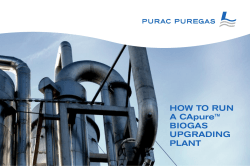 How to run a Capure™ biogas upgrading