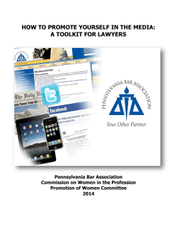 HOW TO PROMOTE YOURSELF IN THE MEDIA: A TOOLKIT FOR LAWYERS